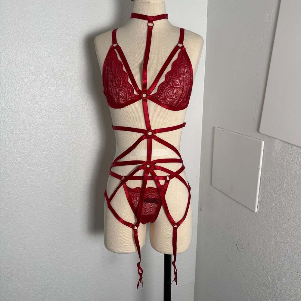 Red Lace Lingerie Set
